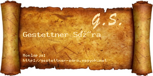Gestettner Sára névjegykártya