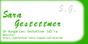 sara gestettner business card